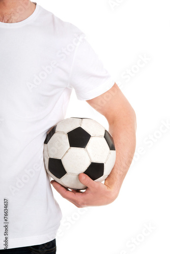 Yaong man with soccer ball