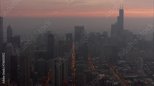 Wallpaper Mural Chicago Night Skyscrapers Lake Michigan Torontodigital.ca