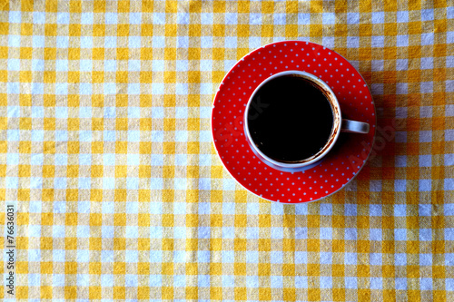 cup of coffee in coffee shop vintage color 