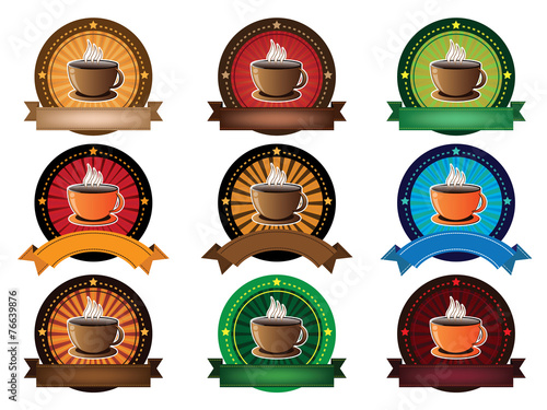 coffee cup banner set