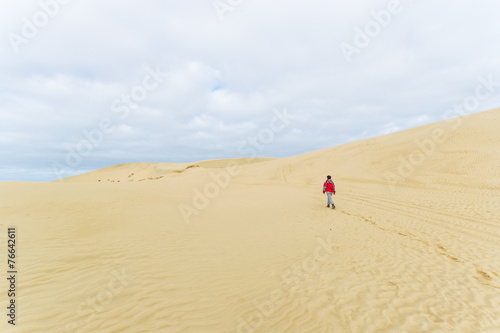 Walking on the sand dunes