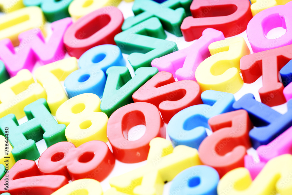 Naklejka premium Close-up of letters. More from this series on my portfolio!