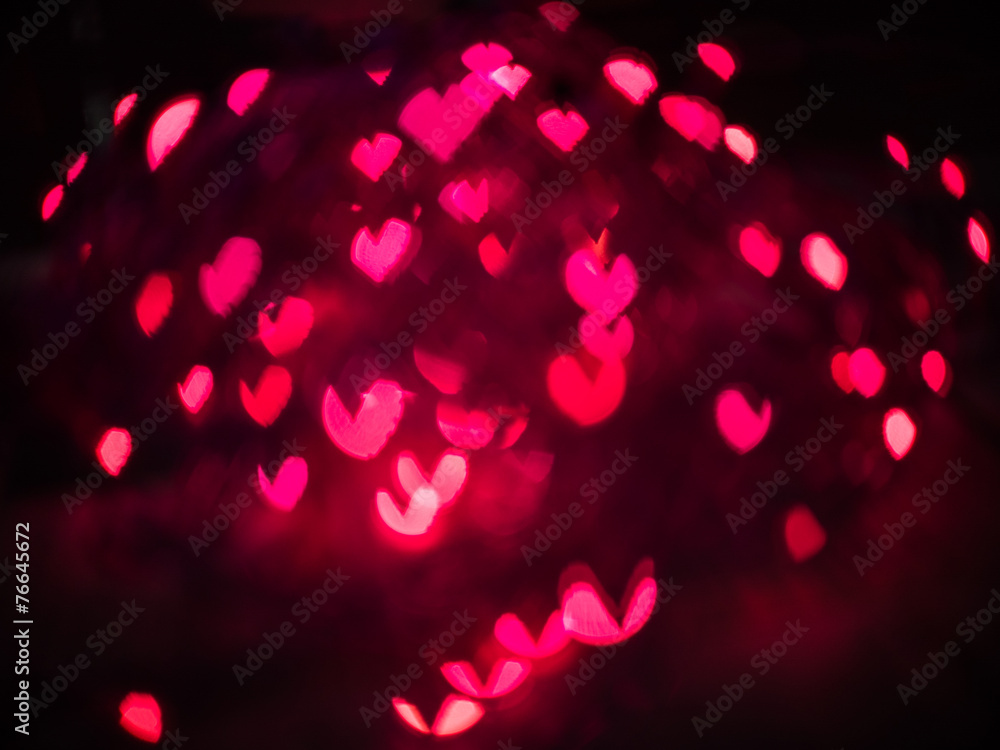 Heart bokeh background, Valentine's day