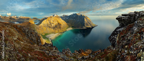 Fototapeta Naklejka Na Ścianę i Meble -  Beauty Landscape in Norway, Lofoten beach