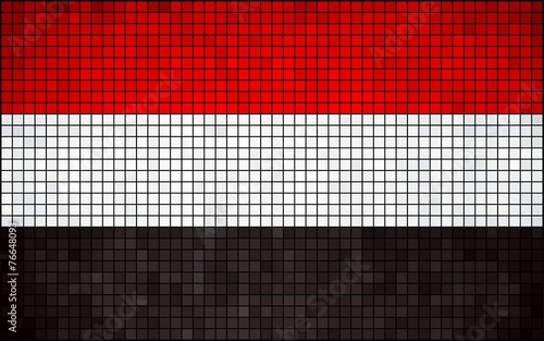 Abstract Mosaic Flag of Yemen