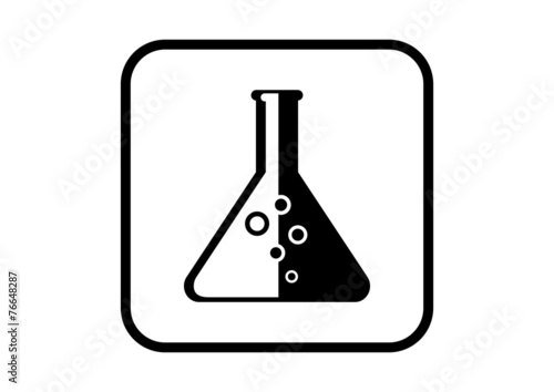 Laboratory glass icon on white background