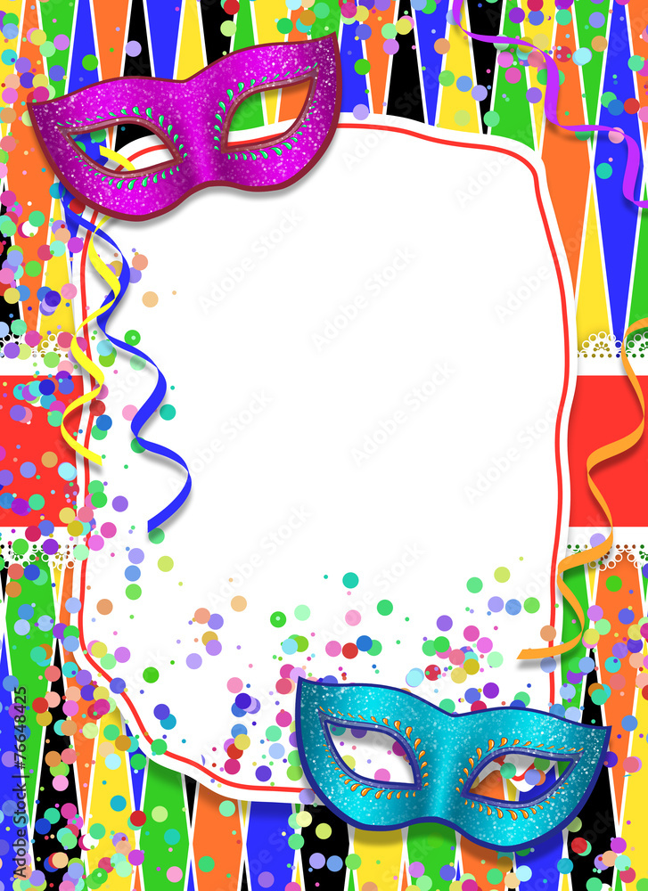 Illustrazione Stock Sfondo Carnevale - Balli in maschere | Adobe Stock