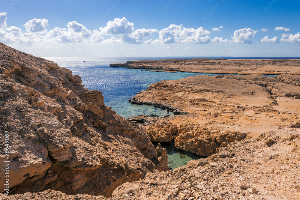 Coast line in national park Ras Mohammed in Sinai, Egypt.