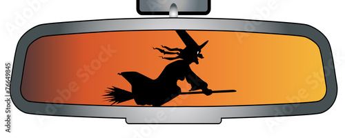 Halloween Rear View Mirror