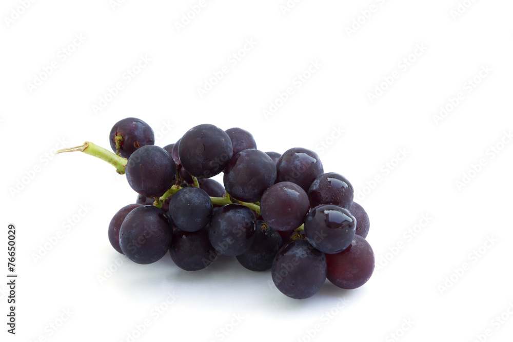 Red grape isolated on white background