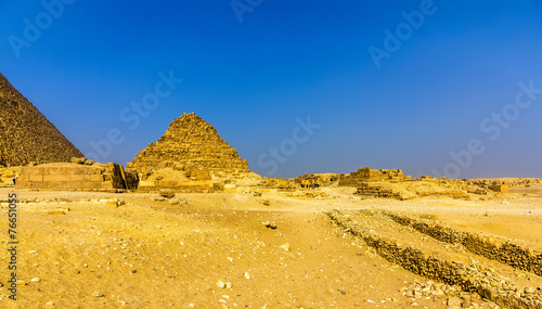 View of the Pyramid of Henutsen  G1-c  in Giza - Egypt