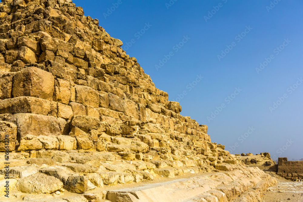 Details of the Pyramid of Henutsen (G1-c) in Giza - Egypt Details of the Pyramid of Henutsen (G1-c) in Giza - Egypt