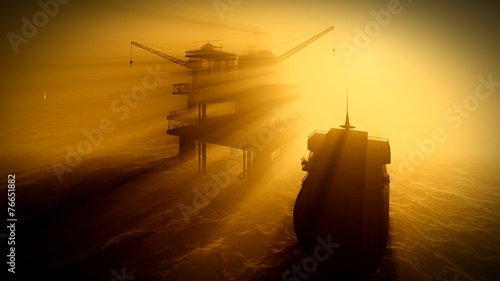 Oil rig  platform © satori