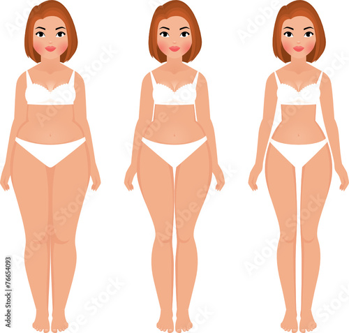 Fat to slim woman weight loss transformation front
