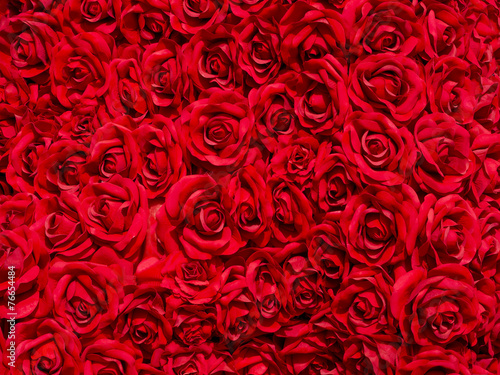 Fototapeta Naklejka Na Ścianę i Meble -  the artificial red rose texture background