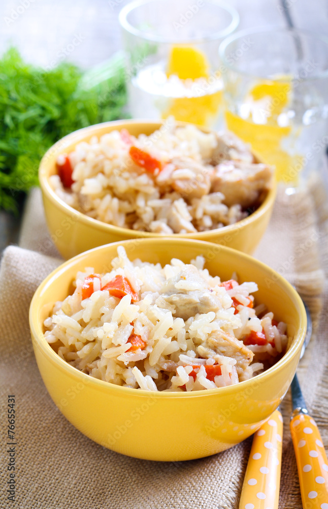 Creamy chicken and carrot rice Creamy chicken and carrot rice
