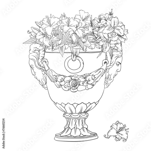 antique flowerpot