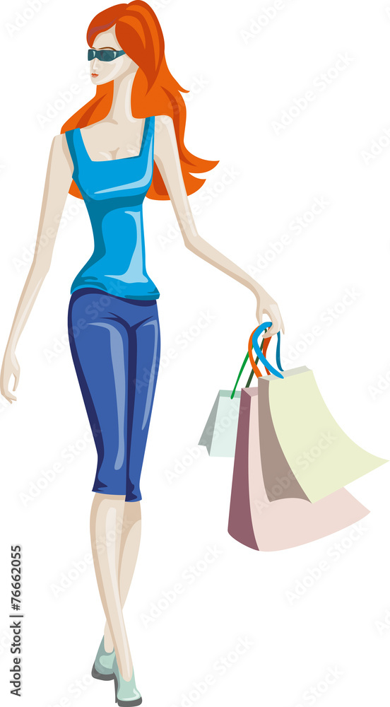 the girl goes shopping the girl goes shopping