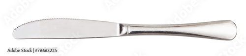 Fotografiet steel serving knife - cutlery isolated on white