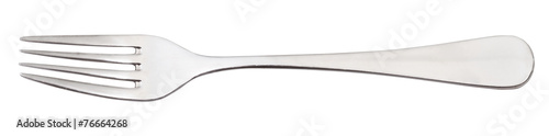 Obraz na plátně metal fork - cutlery isolated on white