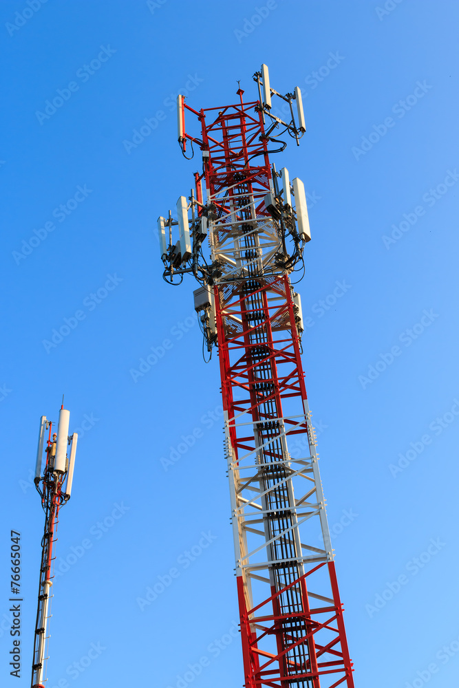 radio communications towers under blue sky radio communications towers under blue sky