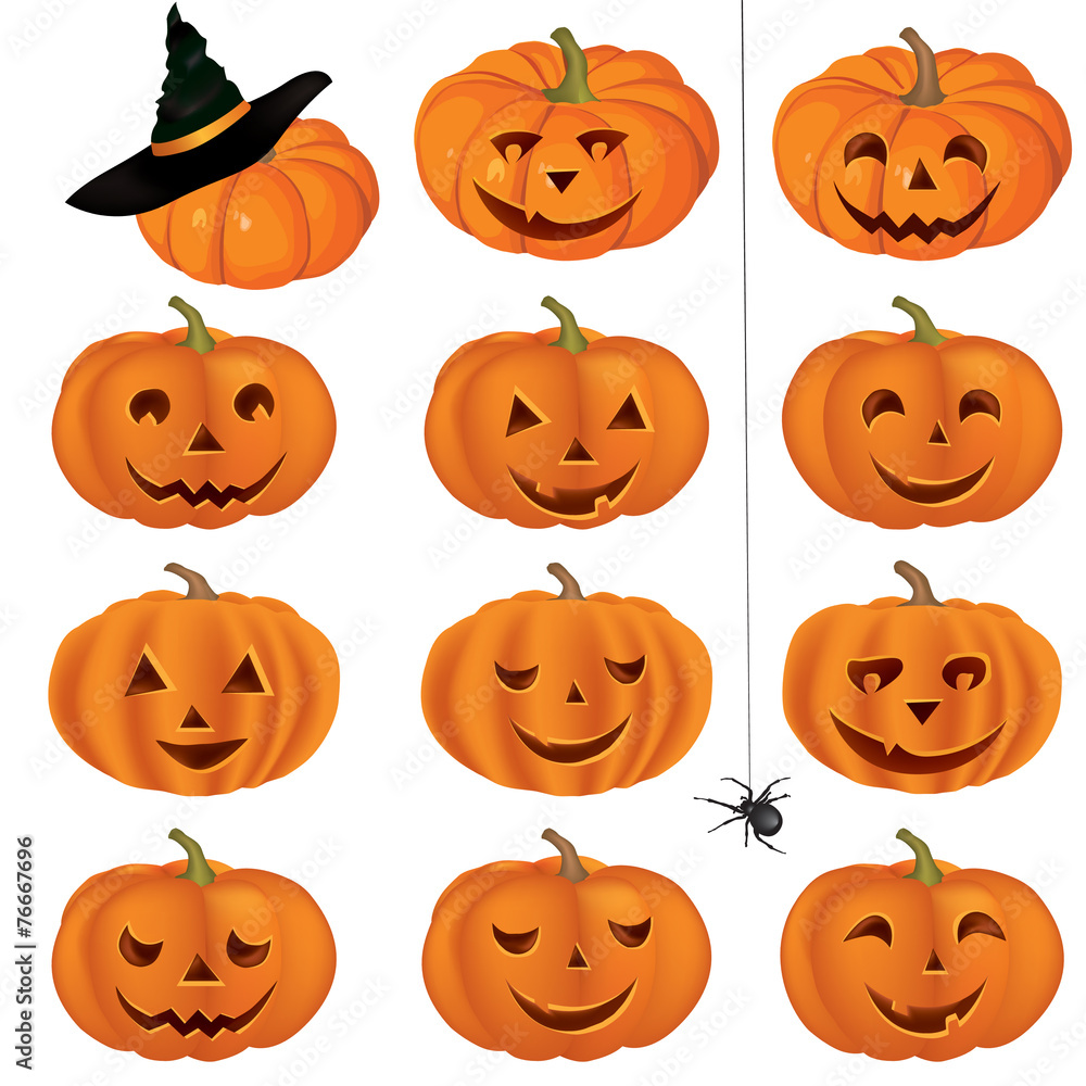 Pumpkin set for Halloween Pumpkin set for Halloween