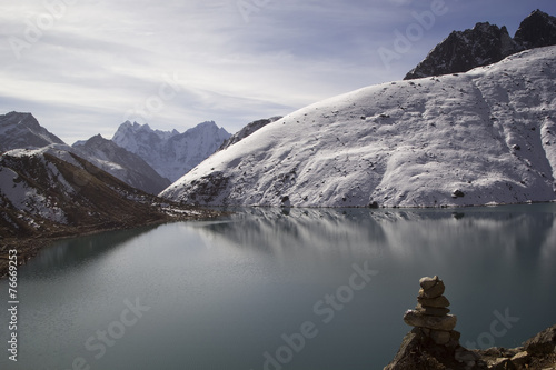 Lake Gokyo in Himalayas, Nepal photo