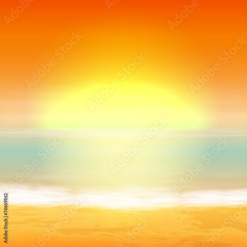 Sea sunset. Tropical background.