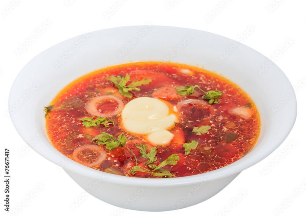 Borsch with beets and beans Borsch with beets and beans