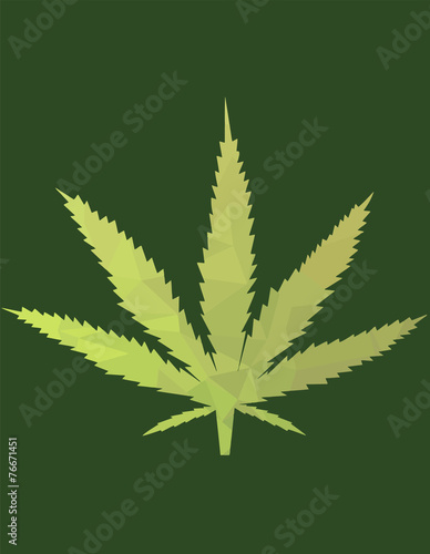 foglia vettoriale geometrica di marijuana