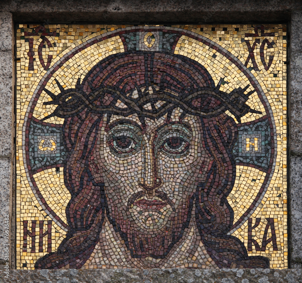 Jesus Christ mosaic. - obrazy, fototapety, plakaty 