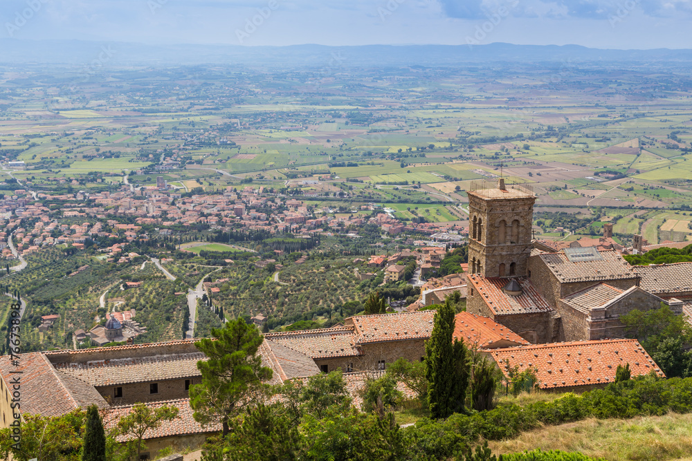 medieval town Cortona in Tuscany, Italy