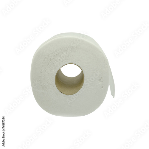 tissue paper roll isolated on white background