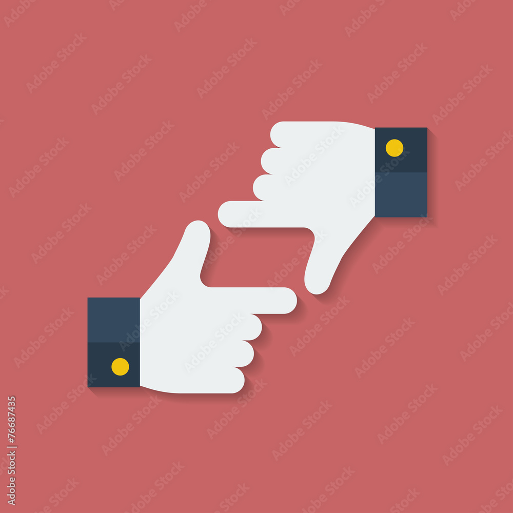 Frame of fingers or hands. Flat style Frame of fingers or hands. Flat style