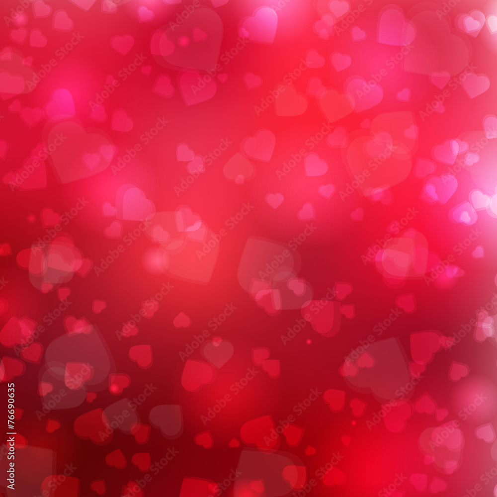 Happy Valentine's Day background with lights and hearts Happy Valentine's Day background with lights and hearts