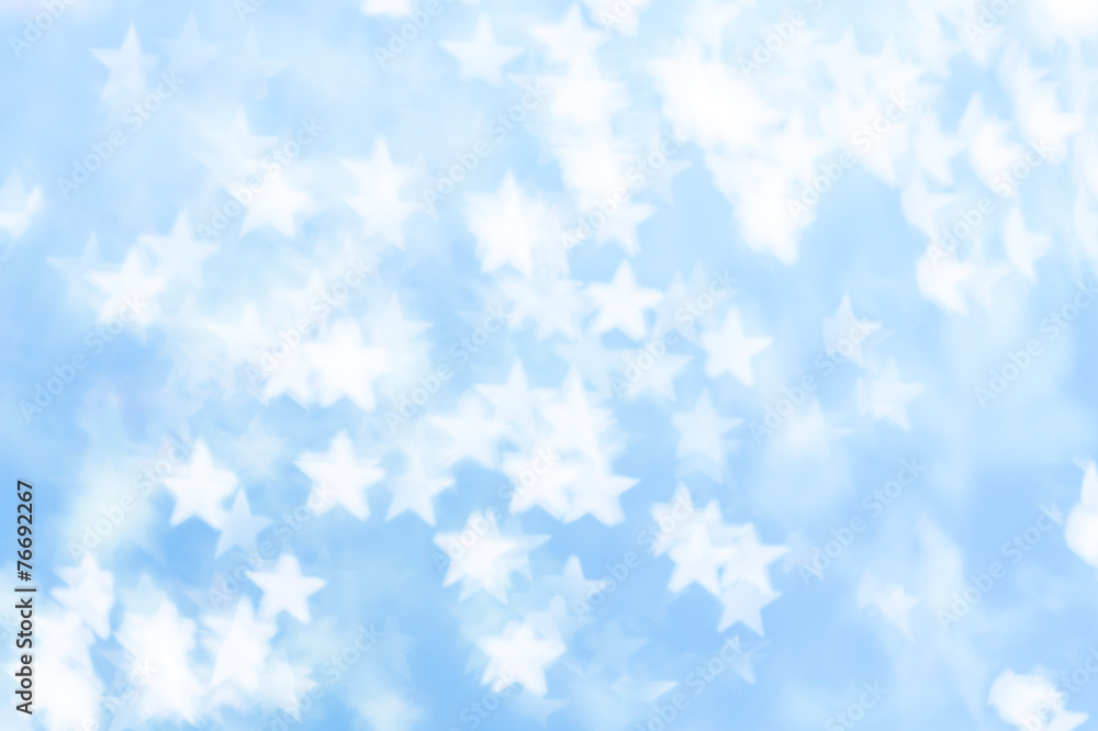 White bokeh on blue background White bokeh on blue background