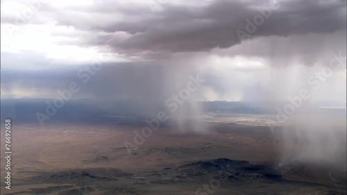 Rain Clouds Desert Plateau
