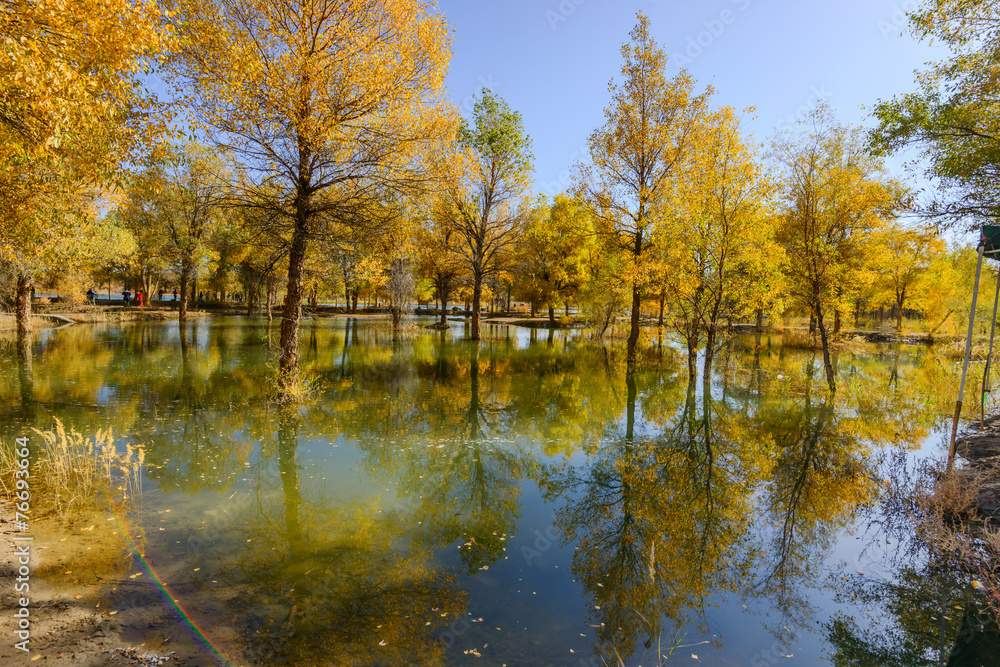 Fototapeta premium China Inner Mongolia, the beautiful scenery of the lake