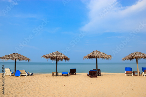 Beach chairs on the beach © bochimsang