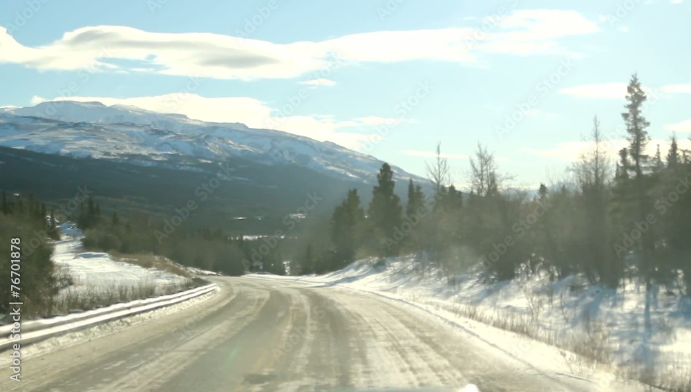 Trees Roads Mountains Snow Alaska Trees Roads Mountains Snow Alaska