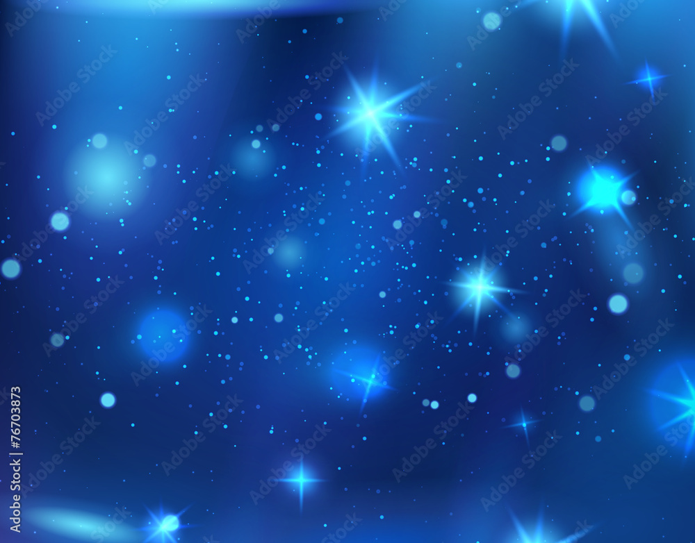 Blue stars in space Blue stars in space