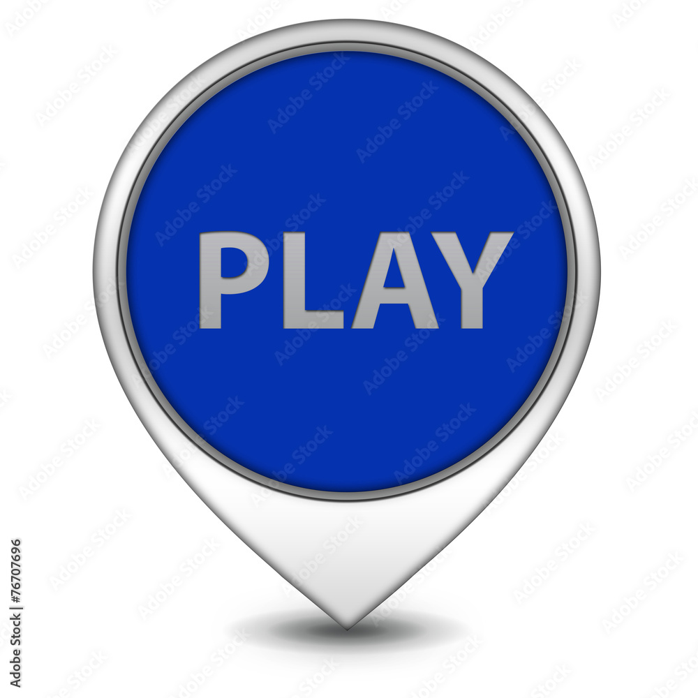 play pointer icon on white background play pointer icon on white background