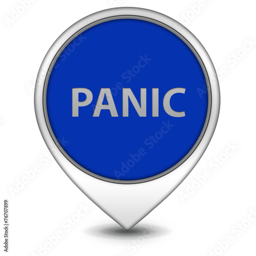 panic pointer icon on white background