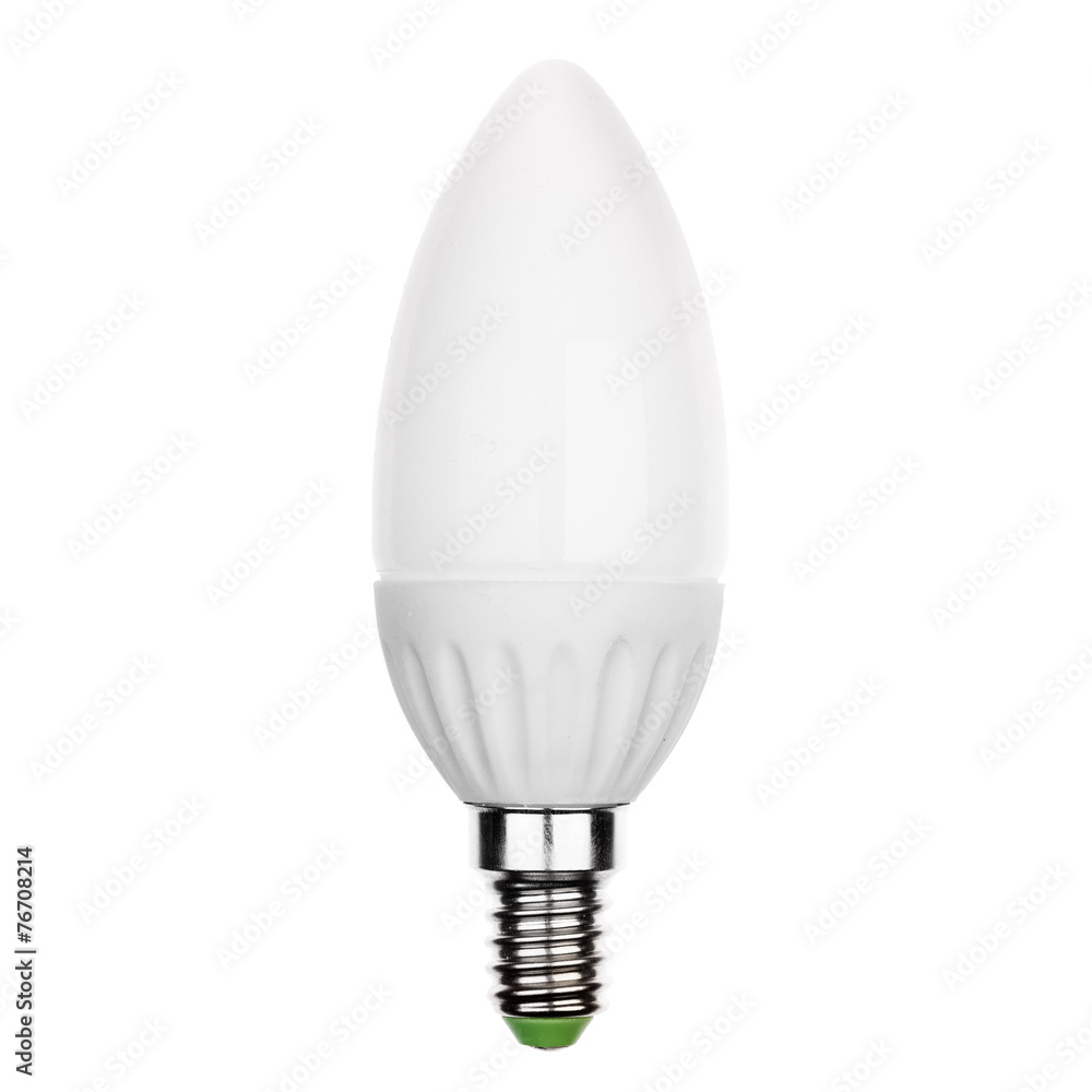 LED light bulb with E14 socket Isolated on white LED light bulb with E14 socket Isolated on white