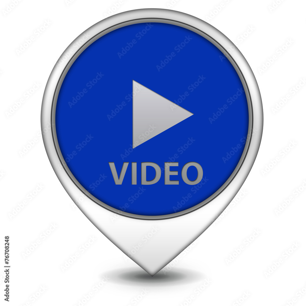 video pointer icon on white background video pointer icon on white background