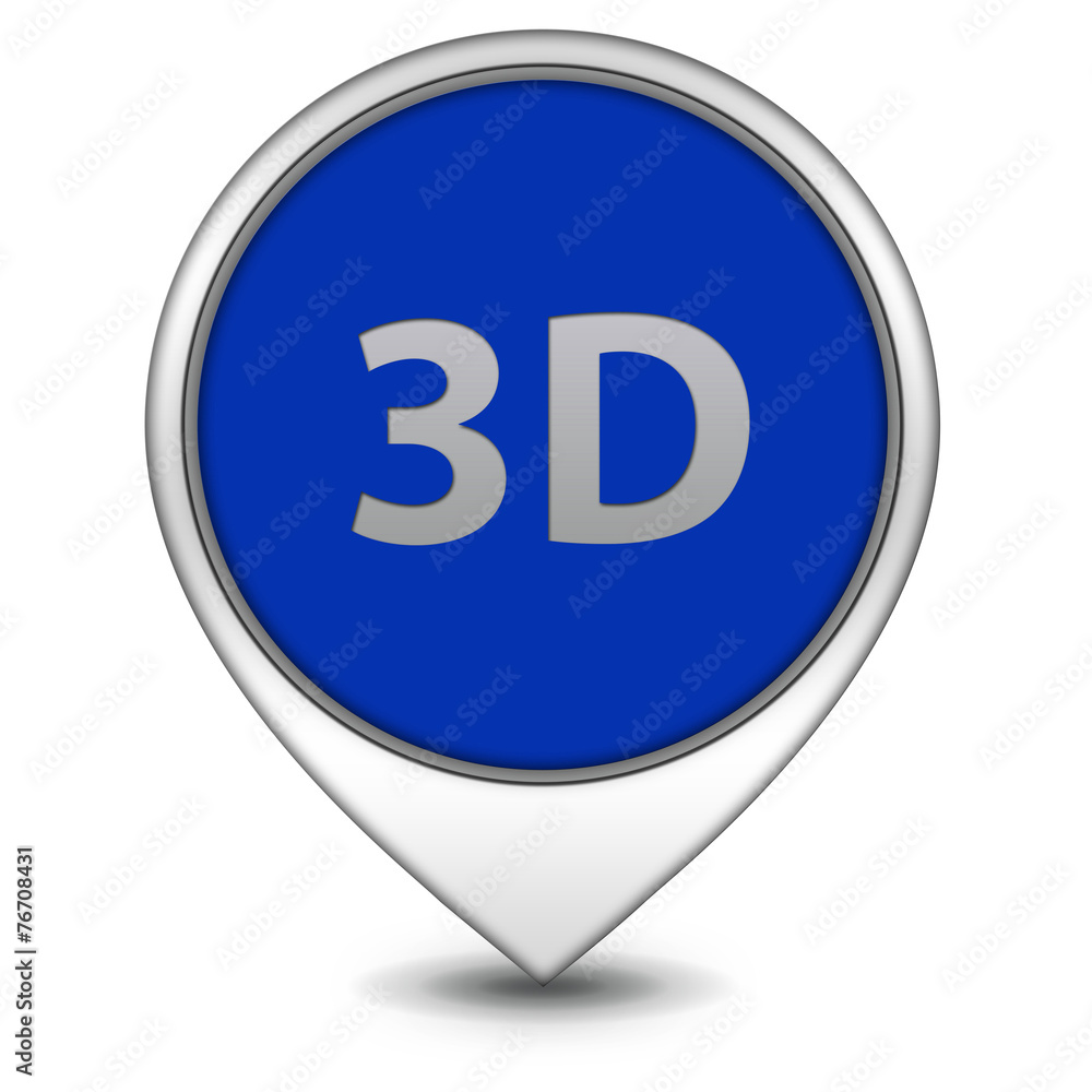 3d pointer icon on white background 3d pointer icon on white background