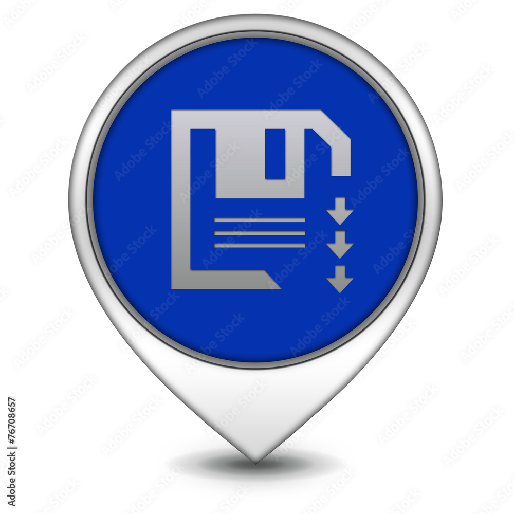 Save pointer icon on white background Save pointer icon on white background