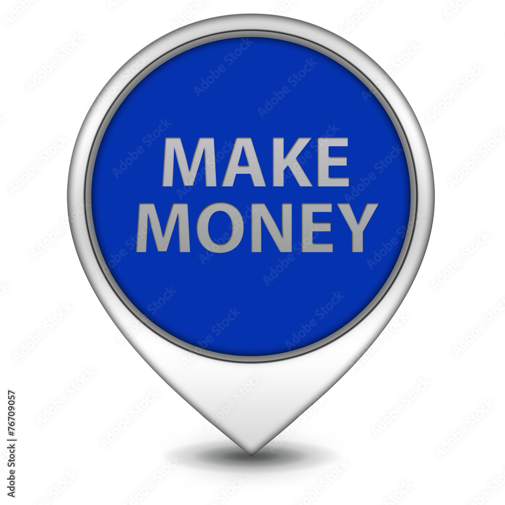 Make money pointer icon on white background Make money pointer icon on white background