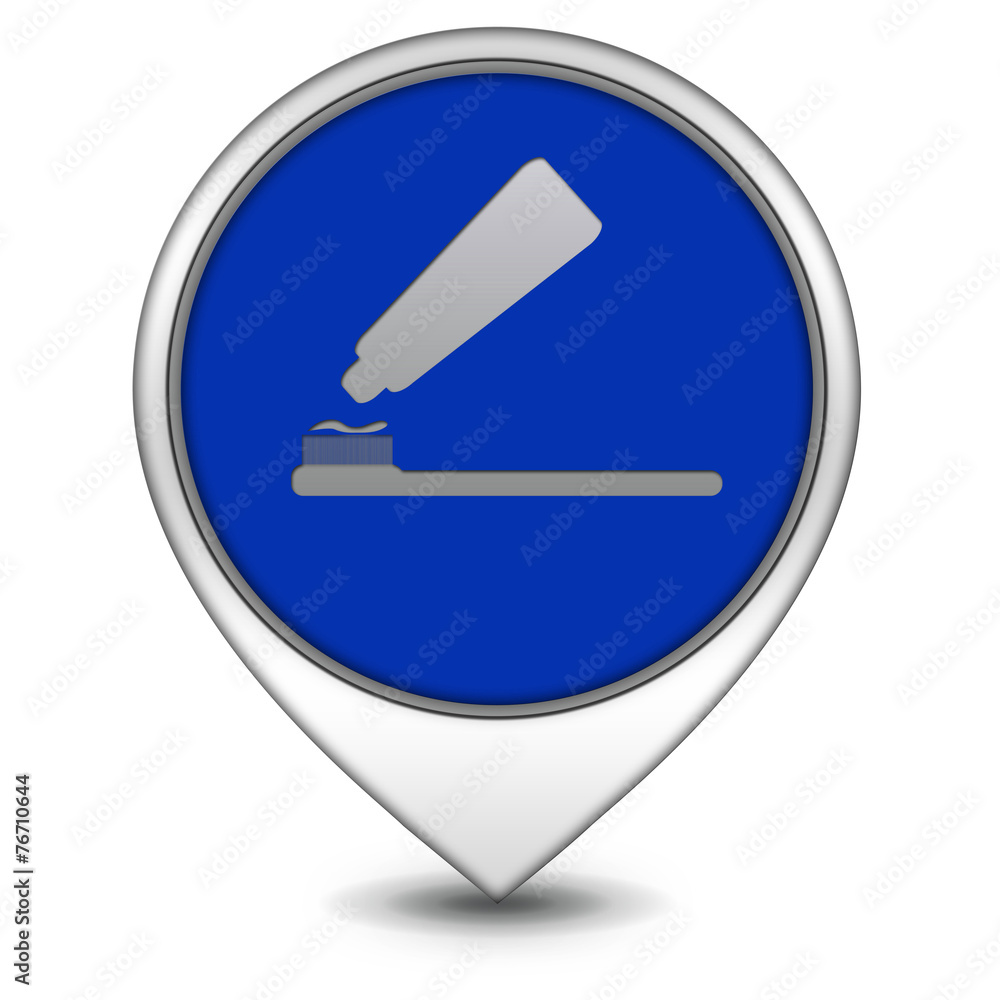 Tooth brush pointer icon on white background Tooth brush pointer icon on white background