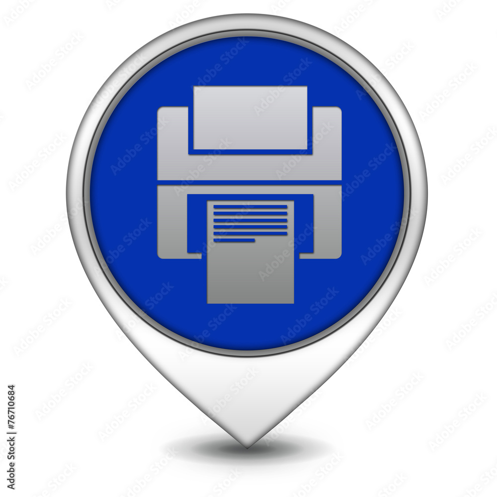 Print pointer icon on white background Print pointer icon on white background